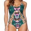 Brazilian Swimsuit Green Straps one pieces and for casual wear