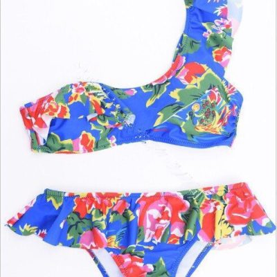 Buy the Brazilian Bikini Blue Pink One Shoulder at the Bumbum Store