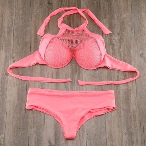 Buy this Brazilian Bikini Salmon Netted Top at the Bumbum